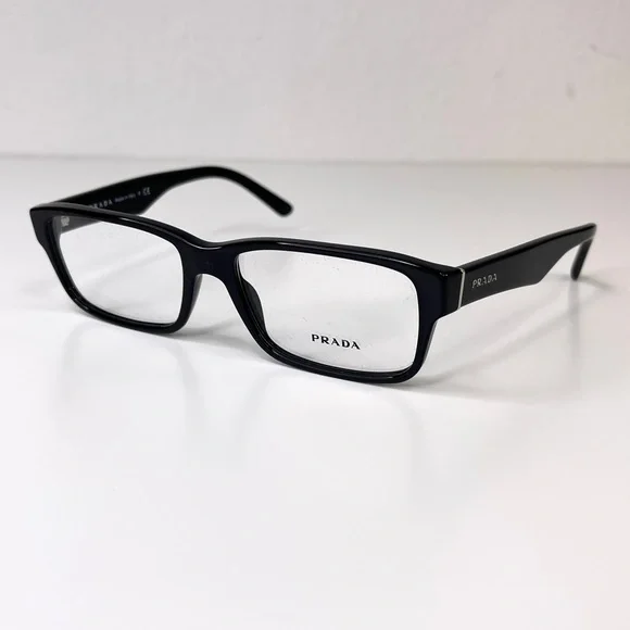 PRADA 55mm Rectangular Optical Glasses Black NEW In Case With Box - Picture 13 of 15